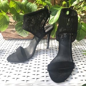 ALDO: black heels lace ankle with lace-up back